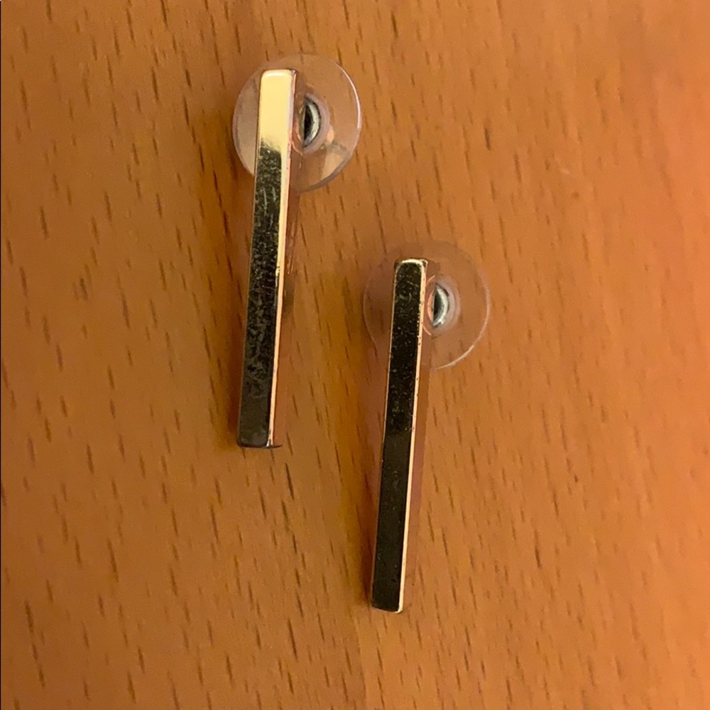 Gold bar earrings